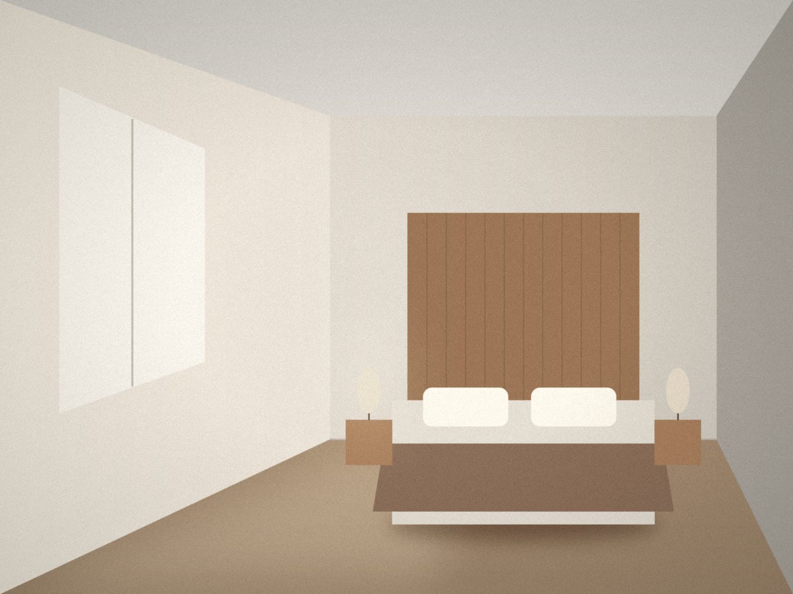 Dormitorul văzut dinspre fereastră